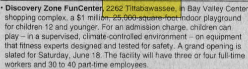 Discovery Zone - May 30 1994 Article